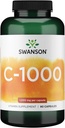 Swanson Vitamin C w/Rose HIPS - Herbal Supplement som fremmer hudhelse, hjerte helse og immunsystem - Naturlig formel som fremmer beskyttelse og velvære - (90 kapsler, 1000 mg hver)