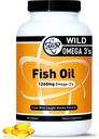 TGS trippel styrke Omega 3 Fish Oil Supplement - 1260 mg EPA DHA for menn og kvinner - Burpless, ren Omega 3 fettsyrer fra Wild Alaska Pollock i triglyceridform - 180 kapsler, 90 serveringer