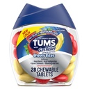 TUMS Chewy Bites Chewable Antacid tabletter med gass relief, sitron og jordbær - 28 greve