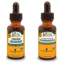 Herb Pharm Kids Certified-Organic alkohol-fri Cough Crusader Flytende Herbal formel, 1 Ounce & Kids Certified-Organic alkohol-fri Echinacea Glycerite Fluid Extract, 1 Ounce