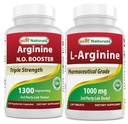 Beste Naturals L-Arginine NO Booster 1300 mg & L-Arginine 1000 mg