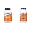 NU Supplements, L-arginin 1000 mg, Nitric Oxid Precursor*, Aminosyre, 120 tabletter og kosttilskudd, Lecithin 1200 mg med naturlig Ocreversive Fosfatidylkolin, 200 Softgels