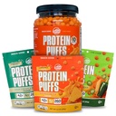 Twin Peaks Lav carb, Keto Vennlig Protein Puffs, 3 poser Assorterte Flavor Puffs + 1 Jug Nacho Cheese Flavor Puffs