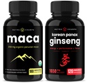 NutraChamps Maca Root Capsules og koreansk Ginseng Capsules 2 Pack Bundle