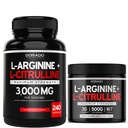 L Arginine L Citrulline (240 greve) - Nitric Oxid Pill for Stamina & Endurance og L Arginine L Citrulline pulver (3g) - Nitric Oxid Booster pulver for ytelse og utholdenhet - Vegan & USA laget