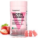 Biotin Gummier for hårvekst 10000mcg - Vegan Biotin Vitaminer støtter sunnt hår, hud og negler, hår vitamin Gummy for kvinner og menn - ikke-GMO, Chewable Supplement
