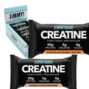 JiMMYBAR! Kreatinprotein Bar - 5g kreatininmonohydrat + 20g Protein - høy proteinsnack - støtter muskelvekst, styrke og gjenoppretting - ekte mat energi bar for atleter | 6 sjokolade peanut smør + 6 fudge Brownie Variety Pack (12 bars)