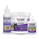 Zymox Enzymatic øredobber, ørerenser, & øreløsning uten hydrokortison for hunder og katter - Produkt Bundle - for skitten, våt, luktende øredobber og til Soothe øreinfeksjoner