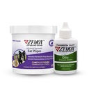 PET KING Brands ZYMOX Enzymatic Ear Wipes & Otic Solution Hydrokortison Gratis for hunder og katter - Produkt Bundle - for skittent, våt, luktende øre og til Soothe Infeksjoner, 100 greve Wipes & 1.25oz Flaske