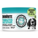 Dinovitt hund tannpulver, børstfri pustefrykt og tenner rengjøring tannpleie pulver med probiotika og postbiotika, oral behandling dårlig pustebehandling, medium hunder, laget i USA, 30 dagers forsyning