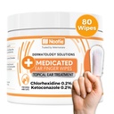 Nootie Medisinert øre Finger Tørker med klorhexidine for hunder, Gentle Dog ørerensing Tørker for kløe, sensitive ører - Hjelper Fjerne Wax, Dirt Building, & Odor 80 Wipes - laget i USA