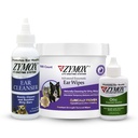 PET KING BRANDS ZYMOX Enzymatic Ear Wipes, ørerenser, & Otic Ear Solution for hunder og katter - Produkt Bundle - for skittent, våt, luktende øre og til soote øreinfeksjoner, 100 ct, 4 oz og 1.25 oz