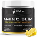RAW Synergier Amino Slim - Aktiv livsstil Supplement for Metabolic & Mindful Eating Support - Muskel- og energistøtte - Sukker-fri & Vegan - Lemonade - 20 Serveringer