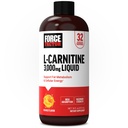 Kraftfaktor L-karnitin flytende 3000 mg, maksimal styrke supplement til å støtte fettmetabolisme, cellulær energi og muskelgjenvinning, høy absorbering, ikke-GMO, oransje flavor, 16 oz flaske
