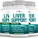 Liver Cleanse Detox & Reparasjon - Melk Thistle Supplement - Liver Support with Choline, Artichoke Extract, Chicory & Dandelion Root Supplement - Melk Thistle Liver Detox & Liver Cleanse - 180 Count