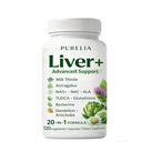 Liver Advanced+, 120 Veggie Capsules 20-i-1 Kompleks med Melke Thistle, Dandelion, NAD, NAC, ALA, TUDCA, Glutathione, Artichoke, Turmeric, & Astragalus ikke-GMO, Glutenfri