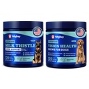Hundeøye og lever velvære Bundle – Visjon støtte Chews med antioksidanter og Omega-3s Plus melke Thistle Liver Detox Chews med NAC og Curcumin – naturlig daglig helsestøtte for hunder av alle avler