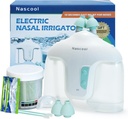 Elektrisk Nasal irrigasjonssystem med 50 saltpakker, 2 Modes Nese Renser med SelfCleaning & Auto avfallssamling funksjon for Sinus Relief Runny Nese, Nasal Congestion, Knidning Nese
