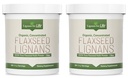 Lignar for livet - Naturlig bulk Ground Flaksfrø pulver - Omega 3 & 6 fettsyrer fylte høy fiber antioksidanter - støtte Sunn hjerte & hår, Sunn immunsystem - 60 Serverer 80 mg per fane, 2 Pack