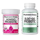 Dr. CHOICE Women's Probiotic 30ct + Bloat & Gas Probiotic 30ct - Advanced Digestive Helse Bundle for kvinner