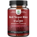 Rød Yeast Rice med CoQ10 Supplement - Avansert sunn hjerte og sunn kolesterol nivå formel for menn og kvinner - Ekstra styrke kapsel med rød yeast Rice 1200 mg kapsler med CoQ10-240 Count