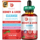 Nyre og lever rengjøring Detox & Repair Drops, Cranberry og Melke Thistle Supplement med Artichoke, Astragalus, Hestehale – Naturlig Herbal for lever, Nyre, Urinal Tract, Bladder, 60ml
