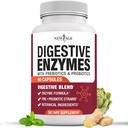 NYE AGE Digestive Enzymer for Gut Helse - Probiotiske Multi Enzymer med prebiotika og probiotika med lipase for kvinner og menn for digestive helse, daglige enzymer for digestion - 60 greve