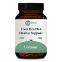 ruved LivTone - Liver Care, Liver støtte Supplement for kvinner og menn med Amla, Andrografer og Picrorhiza, piller med organiske urter for naturlig detox - 90 kapsler (1 greve)