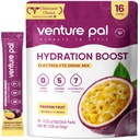 Venture Pal Sukker Gratis Elektrolyte pulver pakker - flytende daglig IV drikke blanding for rask hydrasjon og fest utvinning | 5 vitaminer og 7 elektrolyter | keto vennlig | Ikke-GMO | Certified Vegansk | 16 Sticks