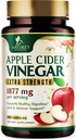 Apple Cider Vinegar Capsules 1877mg - Ekstra styrke detox & rengjøring med vitamin D & sink - Premium ACV piller med felles naturlig digestion & immun støtte - vegetarisk supplement - 60 kapsler