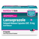 HealthCareAisle Lansoprazol 15 mg - 42 Forsinket-epilepser - syrereduser, behandler hyppig hjertebrann