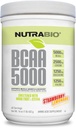 NutraBio BCAA 5000 pulver - Fermentert branchet kjede Aminosyrer for muskelvekst og gjenoppretting - Naturlige Flavors, søtstoffer, og fargestoffer, Vegansk, Glutenfri - Strawberry Lemonade, 60 Serveringer