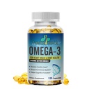 Trippel styrke Omega-3 2160mg + EPA 1296mg + DHA 864mg + Naturlig kosttilskudd for sunn hjerte / brain støtte, 120 Softgels, 60 dagers forsyning
