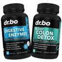 Digestive Enzymes & Colon Cleanser Detox - Digestion Supplement & 15 dagers intestinale rengjøringspiller for kvinner og menn - Rask naturlig laxativ for digestiv relief & Bowell bevegelsessupplement for Gut