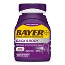 Bayer ekstra styrke 500 mg aspirin Plus koffein for kraftig smerte lindring, 200 coated caplets