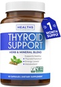 Thyroid støtte med iodine (Non-GMO) Forbedre din energi og humør - Metabolisme Booster Thyroid Helse Supplement for kvinner og menn - Ashwagandha, Sink, B12 Complex - 60 Kapsler