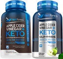 Herbtonics Apple Cider Vinegar Capsules med Keto BHB - støtter Digestion, Detox, og metabolisme for kvinner og menn, sukker-fri, Keto formel.