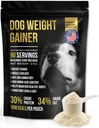 Hundevekt gevinst Ca. 90 serveringer - Vekt gevinst kosttilskudd for hunder - Canine og hund muskelbygger - laget i USA