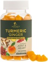 Turmeric Curcumin Supplement Gummies - 95% Curcuminoides med gurkemeie og ginger, svart pepper for beste absorpsjon, Naturens vegan felles støtte, ikke-GMO, Glutenfri, Tastig Peach Flavor - 60 Gummies