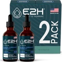 E2H naturlig svart currant ekstrakt, kaldt presset svart currant frø - immunsystem helse - rask absorberende væske (2 flasker)