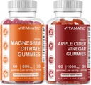 Vitamatisk Magnesium & Apple Cider Vinegar Gummies - 60 Vegan Count Hver