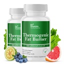 Thermogenic fettforbrenner for kvinner og menn - Appetitt Suppressant for vekttap - Inkluderer grønne teekstrakter for Bloat Relief - Metabolisme Booster - Pakke med 2