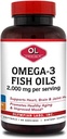 Olympian Labs Omega-3 Fiskeoljer, 2000mg per servering - Hjelper å støtte hjerne og hjerte helse, 120 greve, (73)