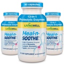 HEAL-N-SOOTH Joint Support Supplements - Proteolytiske enzymer som Bromelain & Papain, med Boswellia, Turmeric & Ginger - fremmer protein digestiv funksjon og kroppsforsvar velvære- 90 greve (3 pakke)