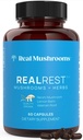 Ekte Mushrooms RealRest Capsules – Organisk Reishi Mushroom og sitron balm ekstrakt – ro, Mindfulness og velvære støtte – Vegan, ikke-GMO, Ingen fyllstoffer – 60 greve funksjonell Mushroom Supplement
