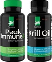 Daiwa Peak Immune 4 - Natural Immune System Booster + Daiwa Krill olje – Omega 3 Krill oljekapsler