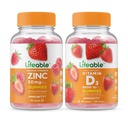Livbar Sink 50 mg + vitamin D 5000 IE, Gummies Bundle - Great Tasting, vitamin Supplement, Glutenfri, GMO Gratis, Chewable Gummy