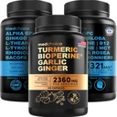 Med CHOICE Turmeric & Ginger (120ct) og Nootropic Brain (120ct) Supplement Bundle - Velvære Duo for felles, Digestion, Hjerne, & Mood Support - Vegansk, ikke-GMO, Glutenfri