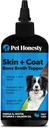 Kjæledyr Ærlig Hunde Hud og Coat Supplement med lakseolje for hunder - Allergy Itch Relief + Hud & Coat Helse, Hundemat Topper Bone Broth med lakseolje, Kollagen, Biotin + Vitamin E (12 oz)
