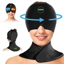 Migraine Relief Cap & Neck Ice Pack Wrap Set - Soothing Hodehead Relief Cap og skulder kaldt pakke - varme og kalde kompressive produkter for hode og cervical - Stress, Hangover & Puffy øyne